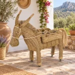 Burro Bar artesanal de esparto natural en ambiente mediterráneo